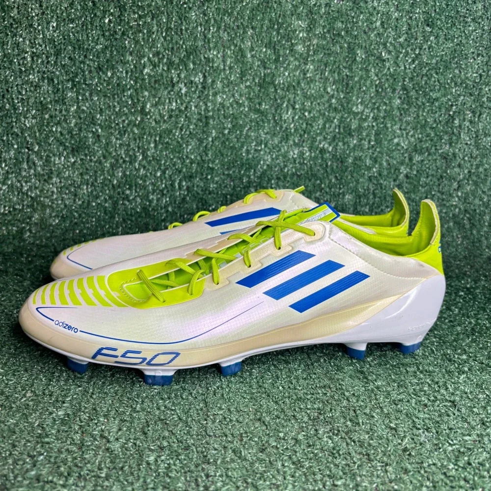 NEW‎ Adidas 2011 F50 Adizero Ultralight Football Boots White Blue Mens Size 13